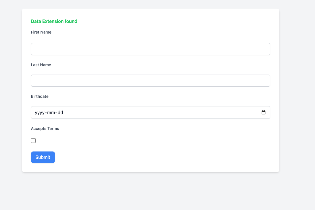 Generated Form